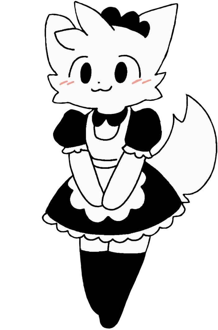 An image of the boykisser cat in a maid outfit